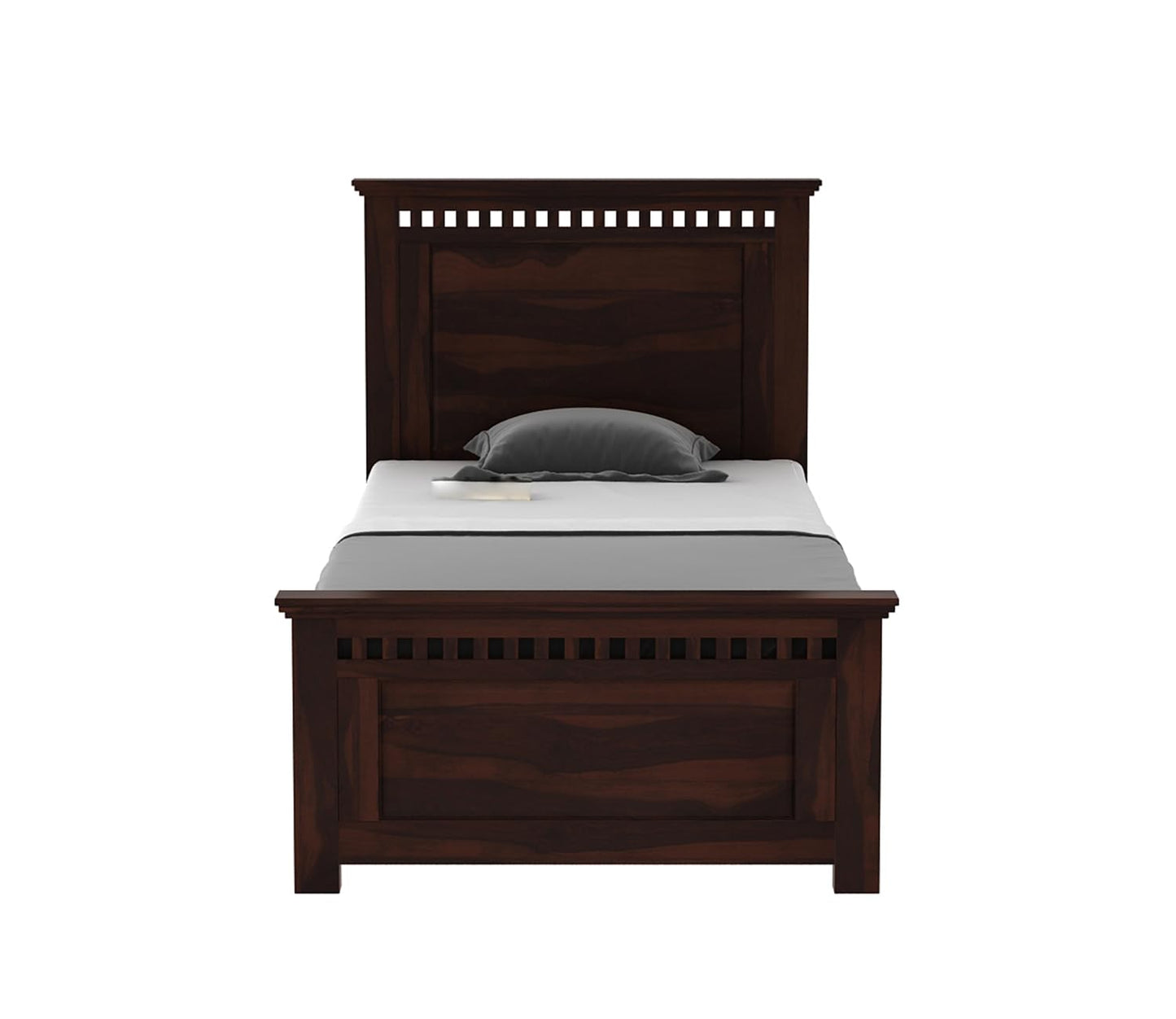 Solid Sheesham Wood Single Bed Cot Without Storage