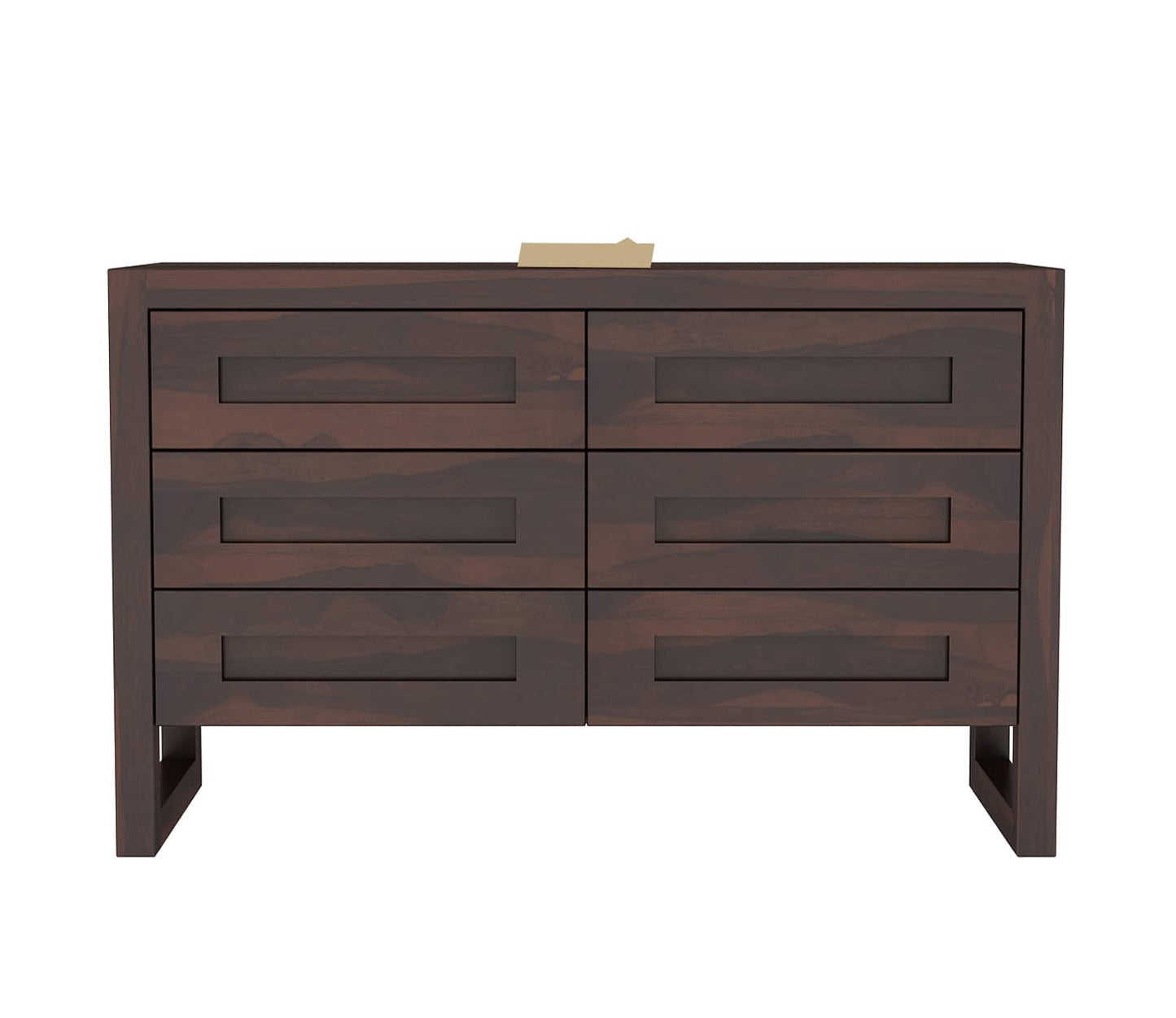 Solid Sheesham Wood 6-Drawer Chest of Drawers Sideboard