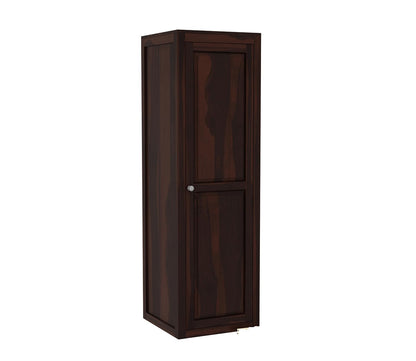 Solid Sheesham Wood Single Door Almirah Wardrobe with Shelves