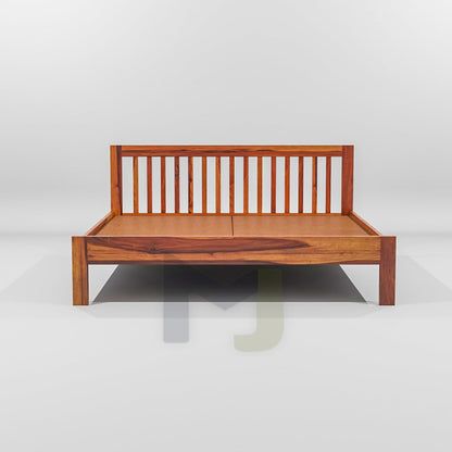 Solid Sheesham Wood Low Height Platform King Bed Without Storage